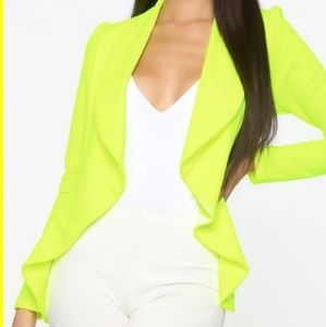 Neon yellow blazer